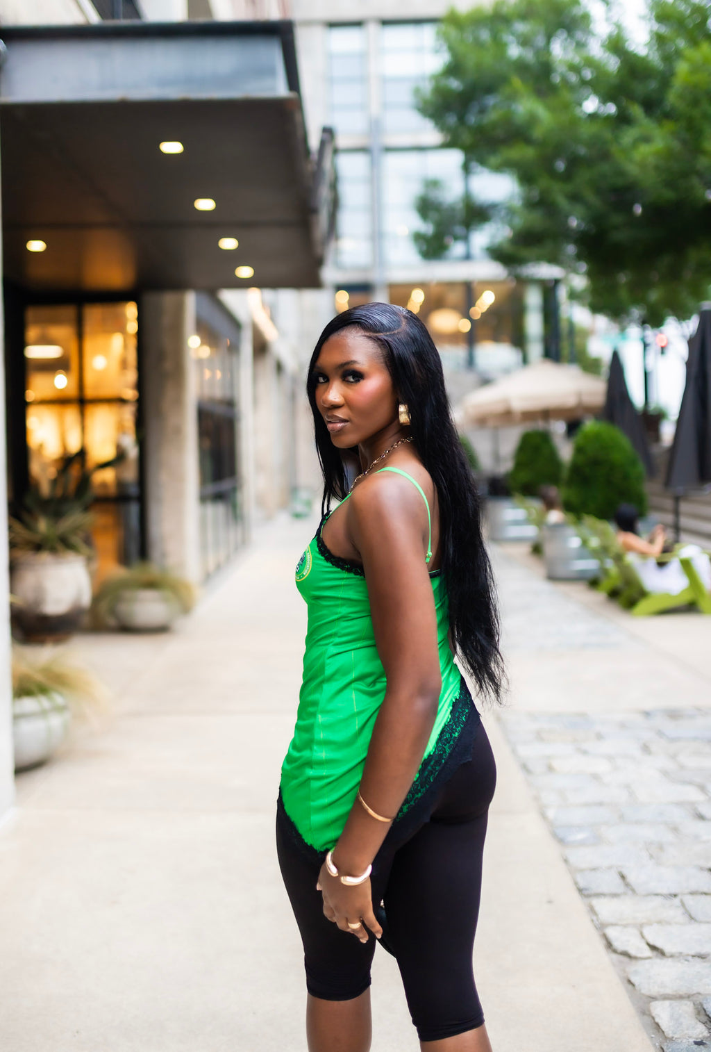 Nigeria Lace Slip Jersey Top