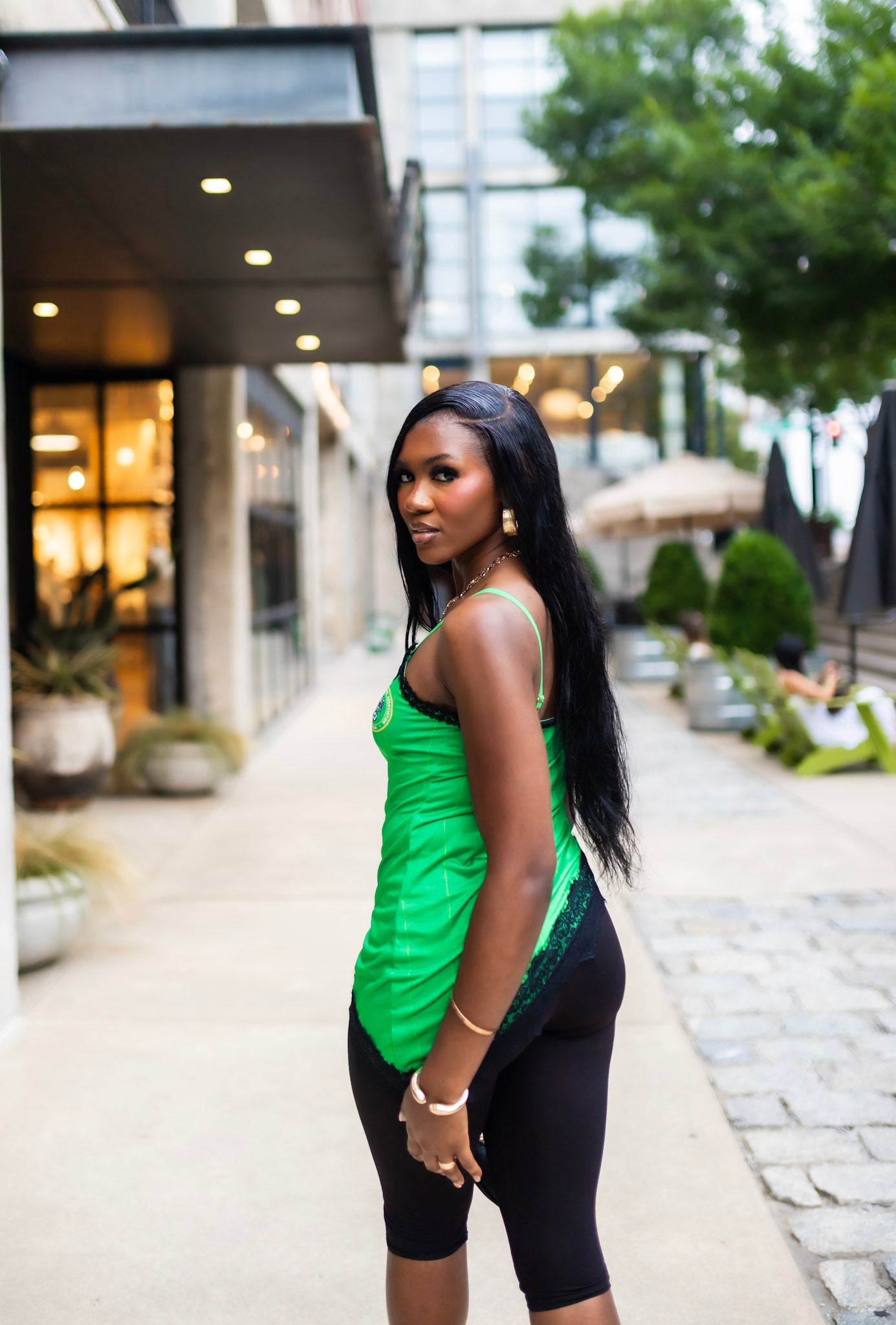 Nigeria Lace Slip Jersey Top